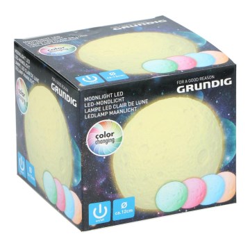Grundig - LED Sfeerlampje Maan op batterijen 3xAAA doorsn.12cm