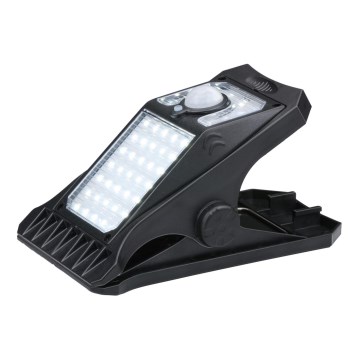 Grundig - LED Solar lamp met een bewegings- en schemersensor CLIP-ON LED/9W/3,7V 1500 mAh IP44