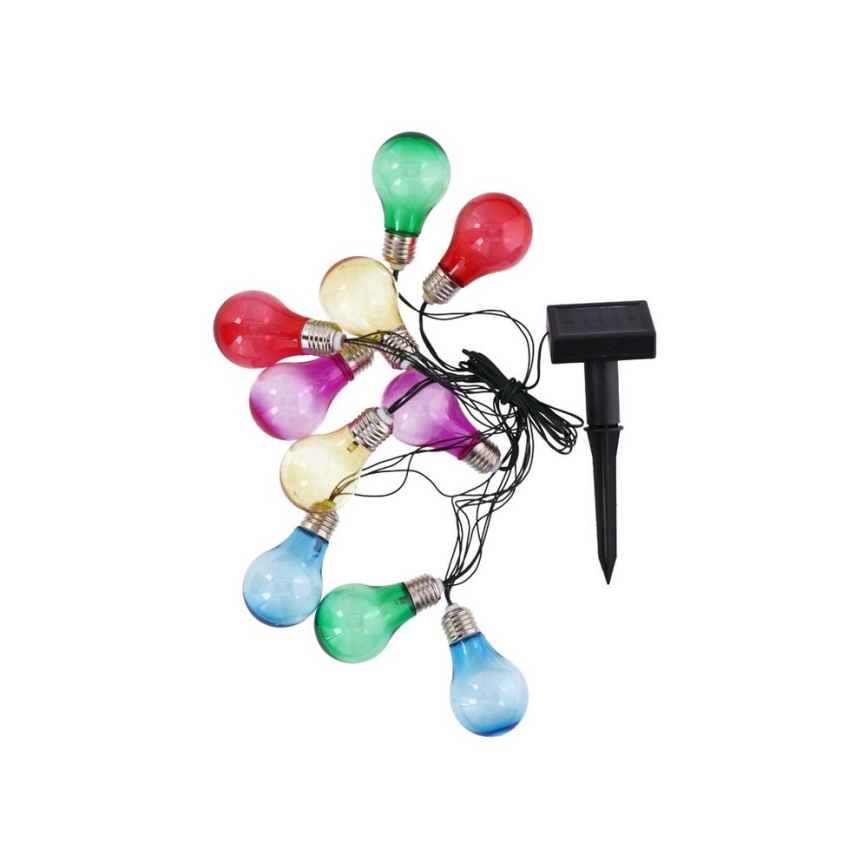 Grundig - LED Solar lampenketting 10xLED/1xAA 600 mAh kleurrijk