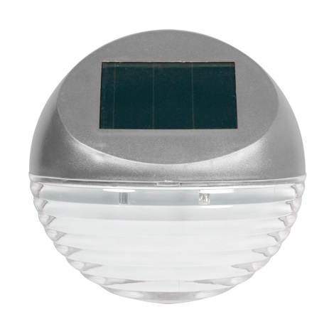 Grundig - LED Solar wandlamp 2xLED/1xAA zilver
