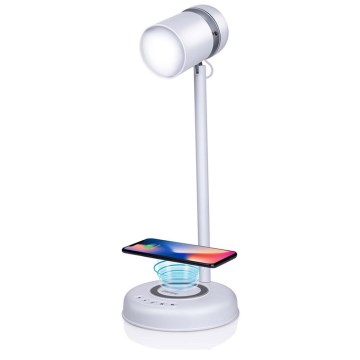 Grundig - LED tafellamp met draadloos opladen en luidspreker 3-in-1 LED/15W/5V