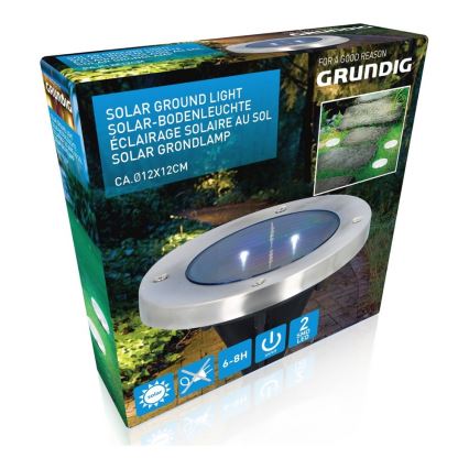 Grundig - LED Zonne-energie lamp 2xLED/1,2V 600 mAh