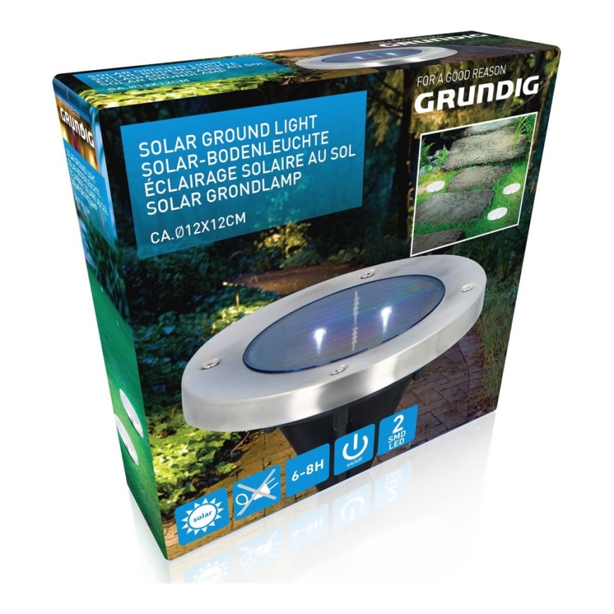 Grundig - LED Zonne-energie lamp 2xLED/1,2V 600 mAh