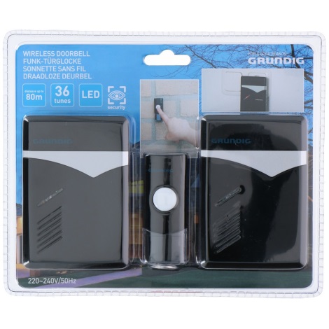 Grundig - SET 2x Sonnette sans fil pour prise 230V