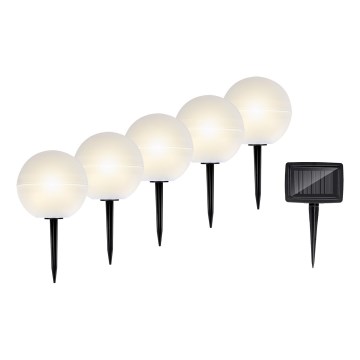 Grundig - SET 5x LED RGBW  Solar lamp LED/3,2V IP44
