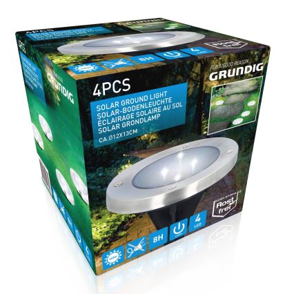 Grundig - SET van 4x LED Zonne-energie lamp LED/1W/1,2V 600 mAh IP65