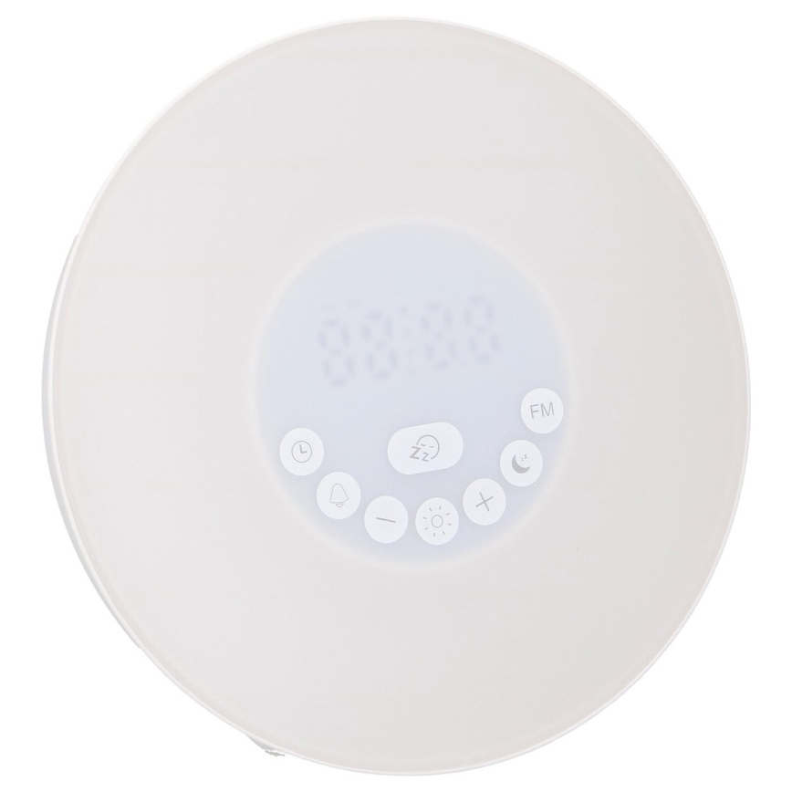 Grundig - Veilleuse LED RVB à intensité variable avec réveil et radio FM LED/5V