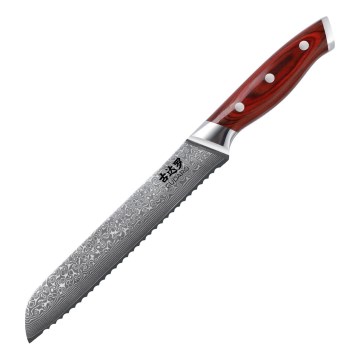 Gudaro - Couteau à pain de cuisine damassé KENSHO 8