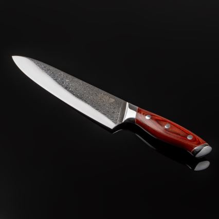 Gudaro - Couteau de chef damassé KENSHO 8, 67 couches d'acier, longueur 20 cm