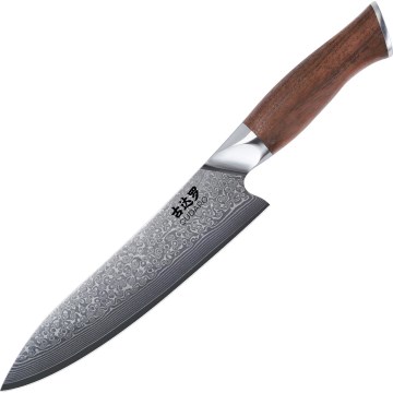 Gudaro - Couteau de chef en acier damassé TAKUMI 8
