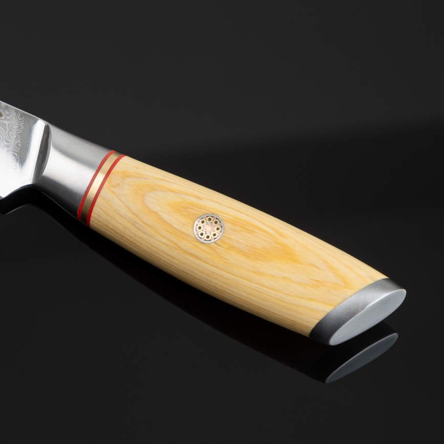 Gudaro - Couteau de cuisine damassé HIKARI 3,5, 67 couches d'acier, longueur 9,5 cm