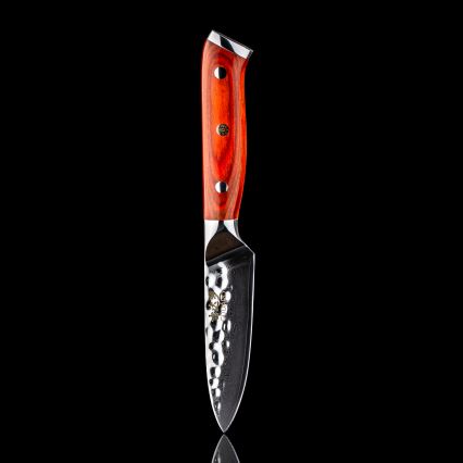 Gudaro - Couteau de cuisine damassé MIYABI 3,5, 67 couches d'acier, longueur 9,5 cm