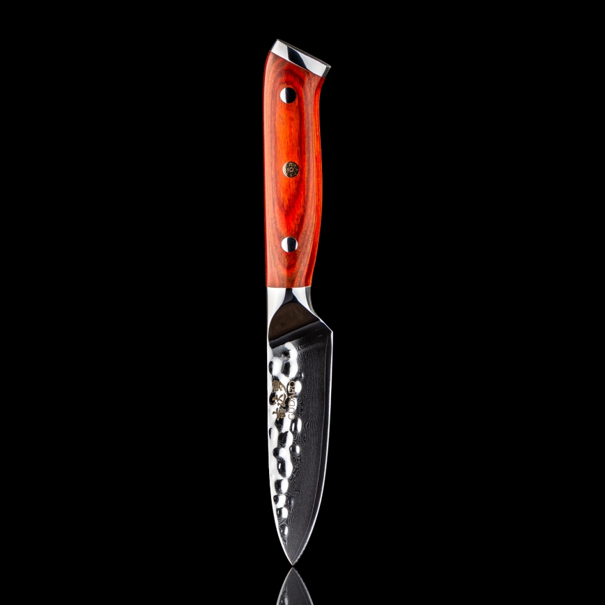 Gudaro - Couteau de cuisine damassé MIYABI 3,5, 67 couches d'acier, longueur 9,5 cm