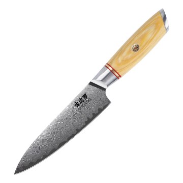 Gudaro - Couteau de cuisine en acier damassé HIKARI 5