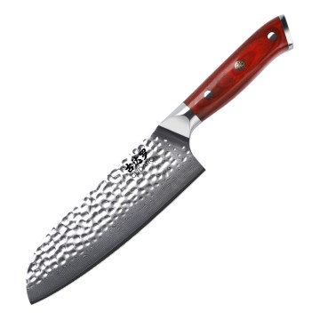 Gudaro - Couteau de cuisine Santoku damassé MIYABI 7