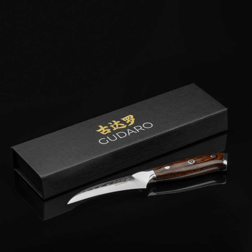 Gudaro -Couteau d'office pour fruits FENG 3,5, 67 couches d'acier, longueur 9,5cm