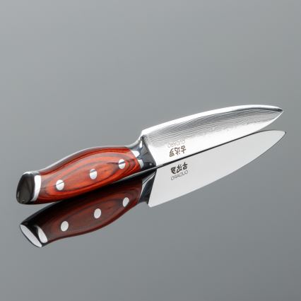 Gudaro - Couteau universel de cuisine KENSHO 5, en acier damassé à 67 couches, longueur 12,5 cm