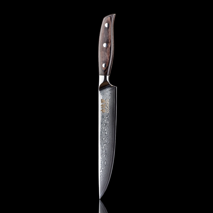 Gudaro - Damascaans trancheermes SHIRO 8, 67 lagen staal, lengte 20 cm