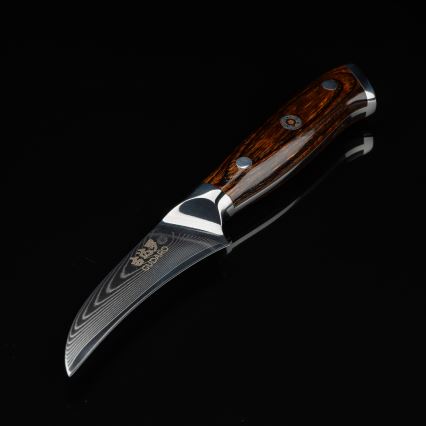 Gudaro -Damast fruitmes FENG 3,5, 67 lagen staal, lengte 9,5 cm