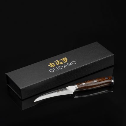 Gudaro -Damast fruitmes FENG 3,5, 67 lagen staal, lengte 9,5 cm