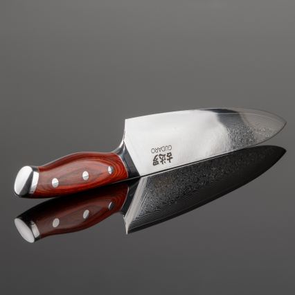 Gudaro - Damast koksmes KENSHO 8, 67-laags damaststaal, bladlengte 20 cm
