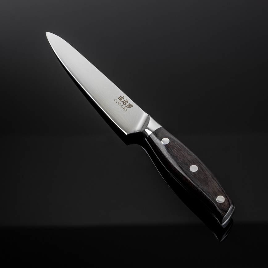 Gudaro - Damast universeel keukenmes SHIRO 5, 67 lagen staal, lengte 12,5 cm