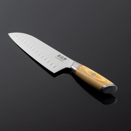 Gudaro - Santoku-keukenmes HIKARI 7, 67-laags damaststaal, lengte 17,5 cm