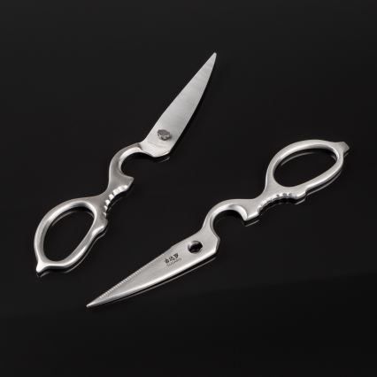Gudaro - Ensemble de 5 couteaux de cuisine en acier damassé TAKUMI + support pour couteaux et ciseaux à volaille