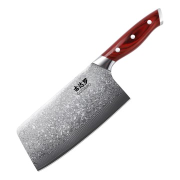 Gudaro - Hachoir de cuisine KENSHO en acier damassé 6,5