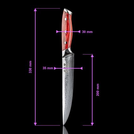 Gudaro - KENSHO damast trancheermes 8, 67-lagen damaststaal, lengte 20 cm