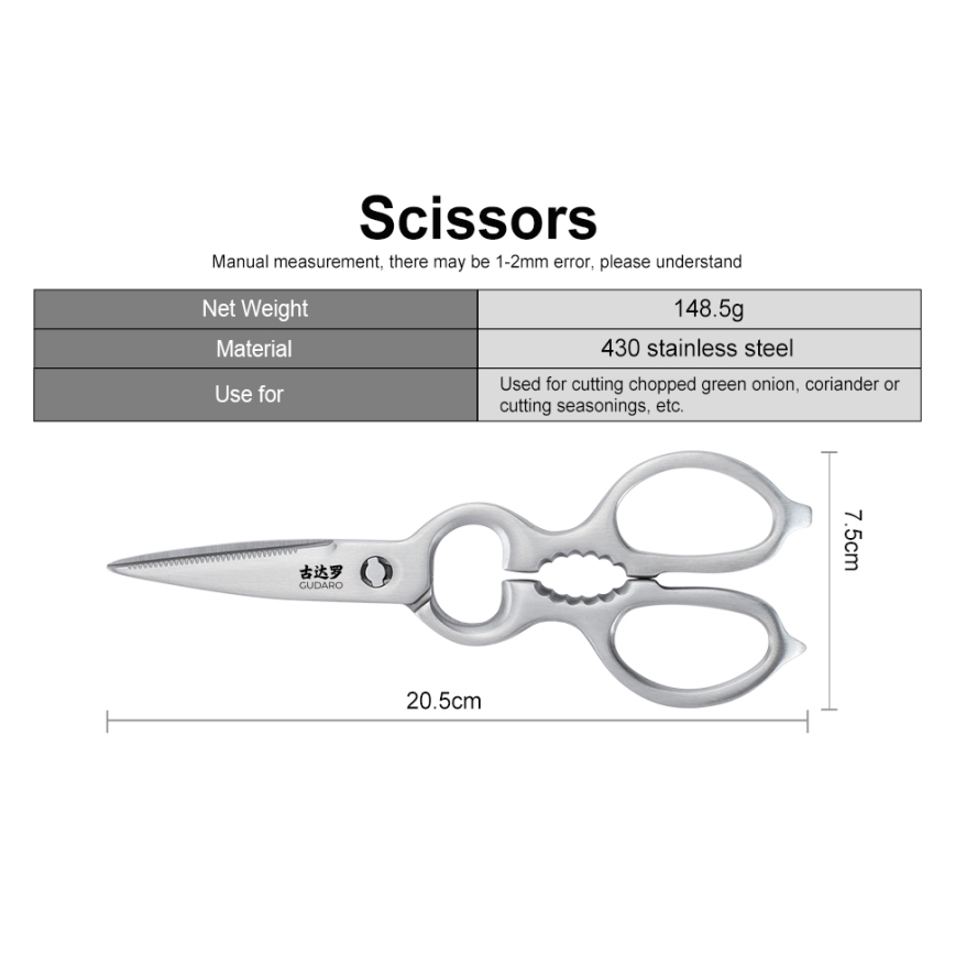 Gudaro - KENSHO messenblok met 7 keukenmessen, acaciahout