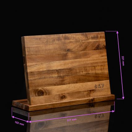 Gudaro - Lot de 5 couteaux de cuisine damassés KENSHO + support magnétique
