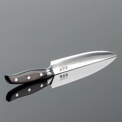 Gudaro - Lot de 5 couteaux de cuisine damassés SHIRO + support magnétique