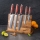 Gudaro - Lot de 5 couteaux de cuisine en acier damassé KENSHO + support magnétique