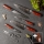 Gudaro - Lot de 5 couteaux de cuisine en acier damassé MIYABI + bloc pour couteaux et ciseaux à volaille