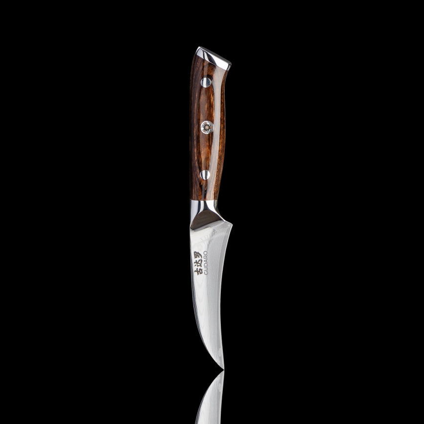 SET 1x damast chefmes FENG 8, 67 lagen staal, lengte 20 cm + 1x damast santokumes FENG 7,5, 67 lagen staal, lengte 18 cm + 1x GRATIS damast fruitmes FENG 3,5, 67 lagen staal, lengte 9,5 cm