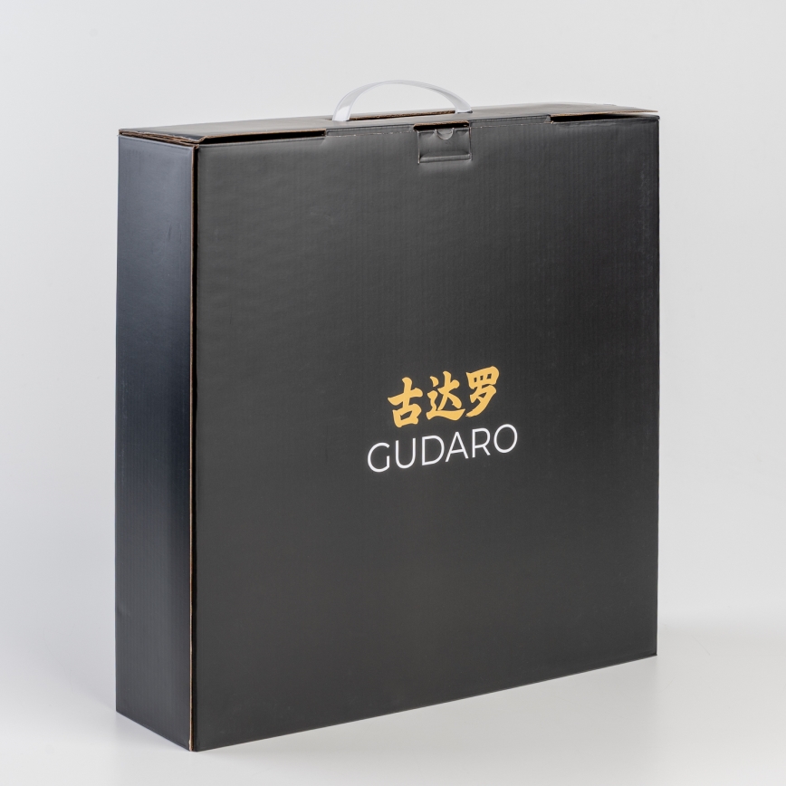 Gudaro - Set van 5 damast keukenmessen HIKARI + magnetische messenhouder
