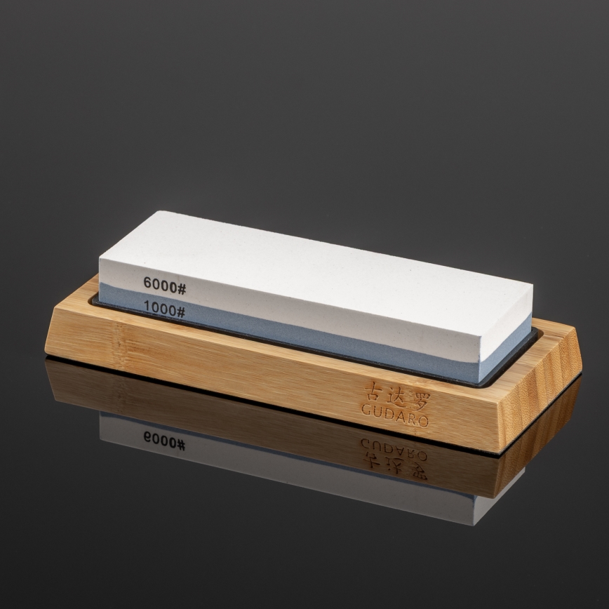 Gudaro - slijpsteen met houten standaard SHINRAI 1000/6000