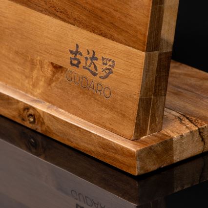 Gudaro - Support magnétique pour couteaux AKIRA en acacia
