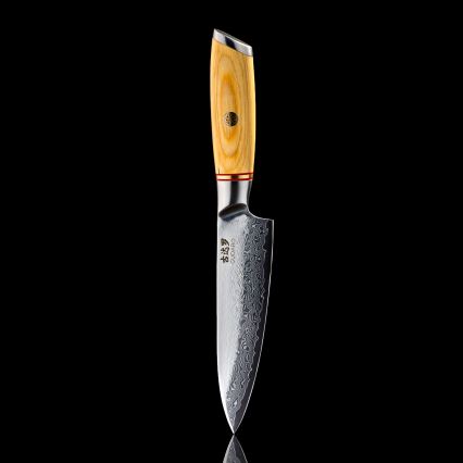 Gudaro - HIKARI damast universeel keukenmes 5, 67 lagen staal, lengte 12,5 cm