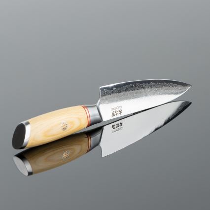 Gudaro - HIKARI damast universeel keukenmes 5, 67 lagen staal, lengte 12,5 cm