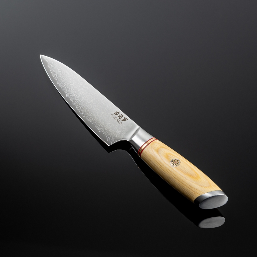 Gudaro - HIKARI damast universeel keukenmes 5, 67 lagen staal, lengte 12,5 cm