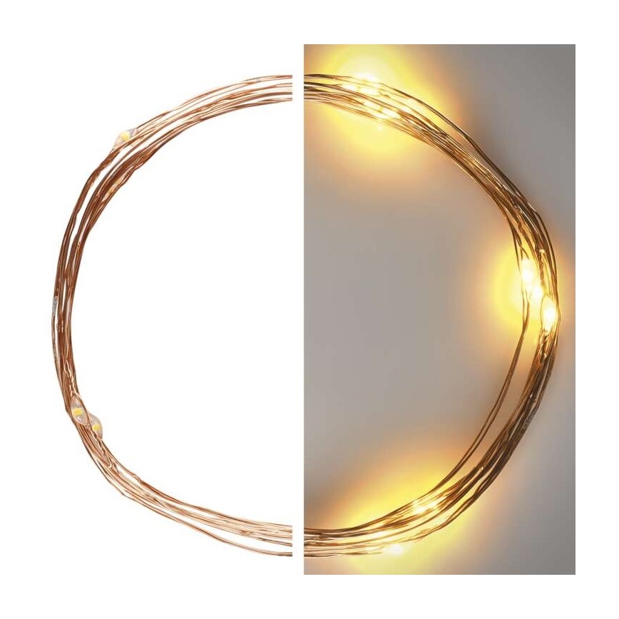 Guirlande 20 LED, 2,4 m, blanc chaud