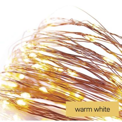 Guirlande 20 LED, 2,4 m, blanc chaud