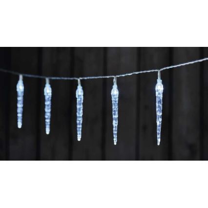 Guirlande à 10 LED, 1,65 m, alimentée par 2 piles AA