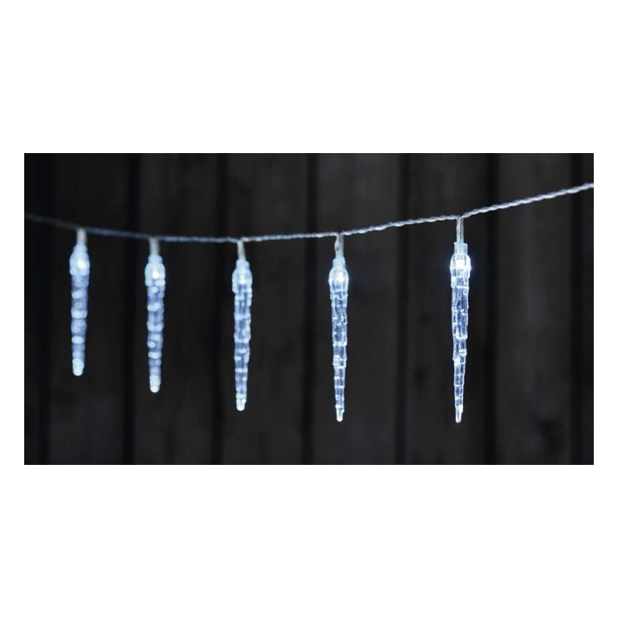 Guirlande à 10 LED, 1,65 m, alimentée par 2 piles AA