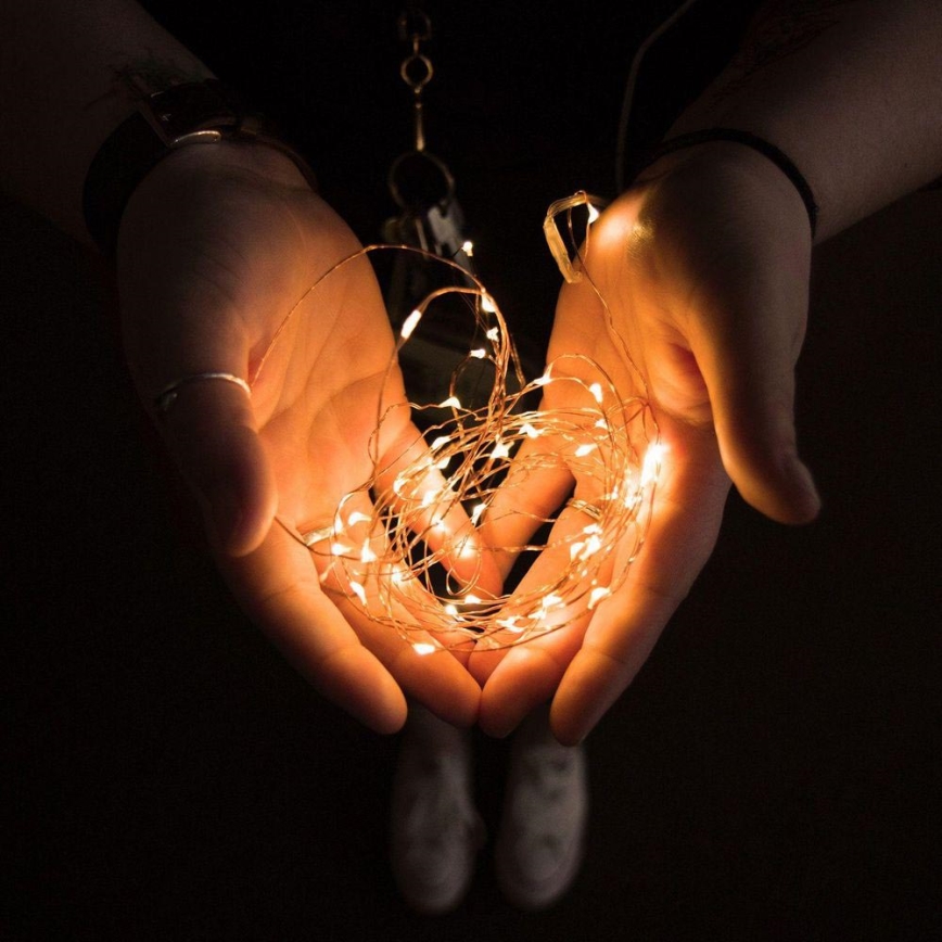 Guirlande de noël 10xLED/2xAA 1,1m blanc chaud