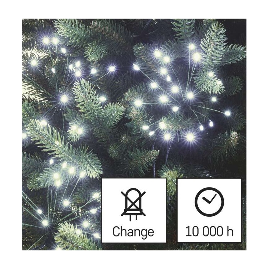 Guirlande de noël 300xLED/8,2m blanc froid