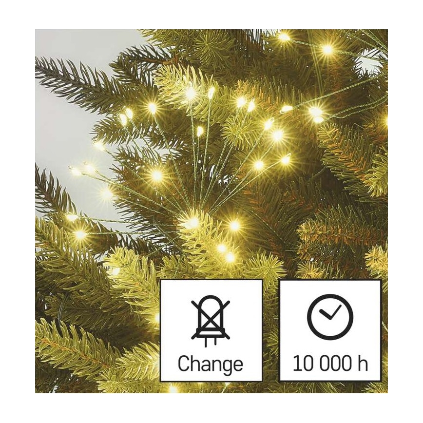 Guirlande de noël 450xLED/11m blanc chaud