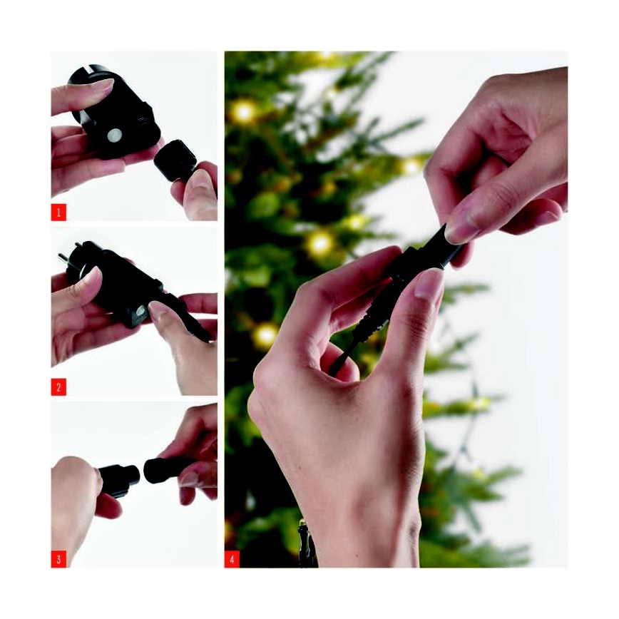 Guirlande de noël d'extérieur 100xLED/15m IP44 blanc chaud